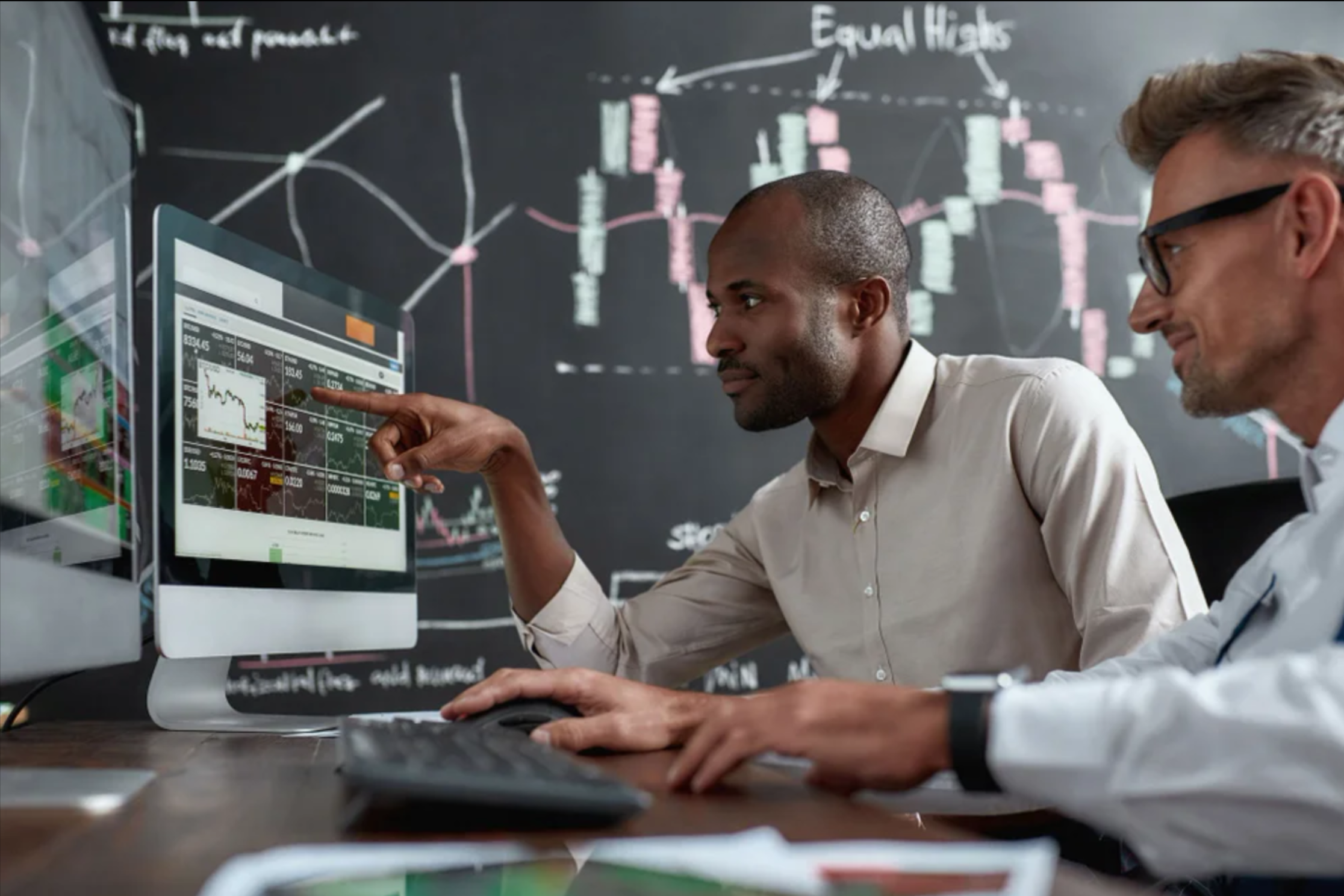 Two professionals discussing